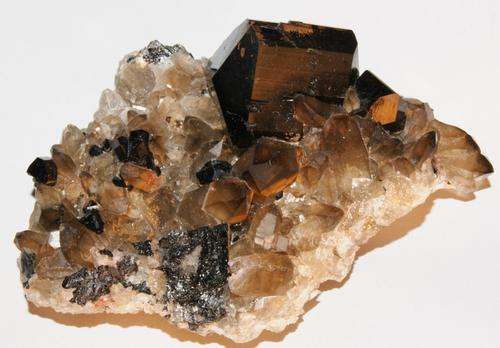 Tourmaline and smokey quarts